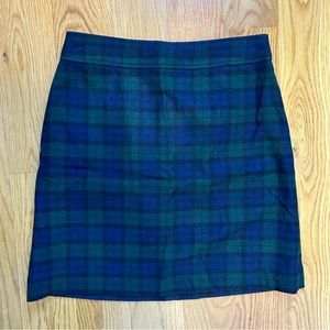 J Crew Factory Blackwatch Tartan Mini Skirt